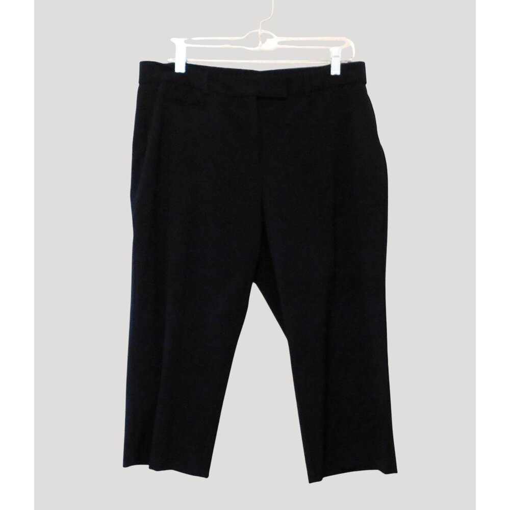Briggs Capri Pants Size 14 Navy Blue Elastic at Waist Polyester Blend - Picture 3 of 8